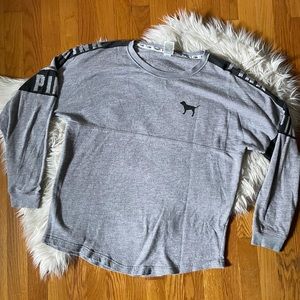 VS PINK Grey and Black Oversized “Jersey”